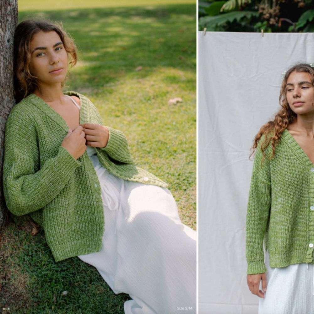 Indigo Luna Helga Cardigan Kiwi Green Size S/M